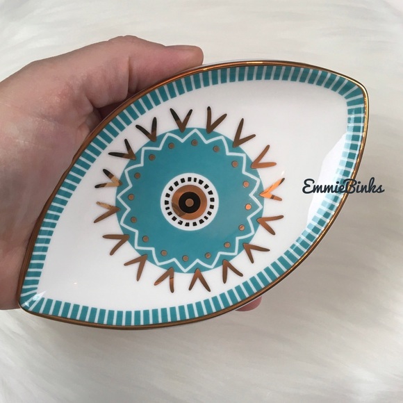 Other - New Magic Blue Evil Eye Porcelain Jewelry Tray ~ Turkish Eye Trinket Tray